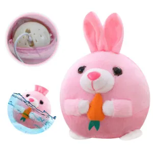 Прыгающий плюшевый кролик с USB NJ-00100 / Музыкальная мягкая игрушка / Интерактивный мягкий зверек