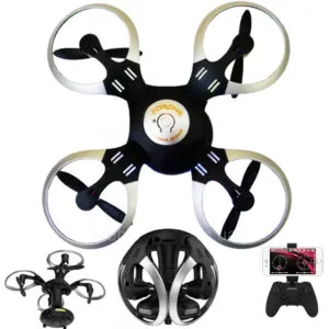 Квадрокоптер с камерой на ДУ Sirius Alpha 415, WiFi, LED / Складной игрушечный дрон-коптер с камерой