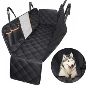 Накидка-гамак для перевозки животных 137х147 см / Водонепроницаемый чехол-гамак на заднее сиденье