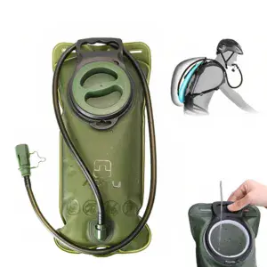 Гидропак туристический 2 л (18x39 см) Олива / Питьевая система / Тактический гидратор для воды