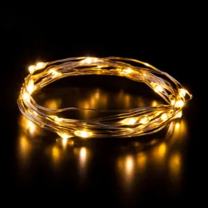 Гирлянда Роса на батарейках (3хАА), 10 метров, Royalstar, Теплый свет / Новогодняя LED гирлянда