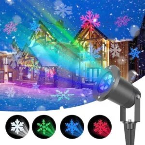 Садовый лазерный проектор Star Shower COLOR, WP2 / Новогодний проектор - снежинки / Уличный проектор