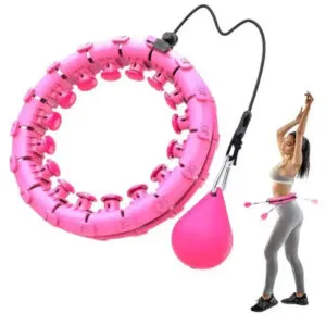 Массажный обруч с утяжелителем / Халахуп спортивный / Гимнастический обруч для похудения