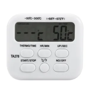 Термометр кухонный со щупом для кухни, ТА-278 / Цифровой градусник с таймером / Бытовой термометр