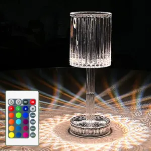 Декоративный LED светильник Crystal light, с пультом ДУ / Настольная аккумуляторная лампа