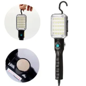 Светодиодная лампа переноска с крючком и магнитом BL 9025, шнур 9 м / Переносной проводной фонарь для гаража