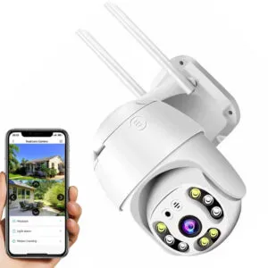 Уличная IP камера видеонаблюдения 2MP, YCC365 / Поворотная уличная камера / Вайфай камера с микрофоном