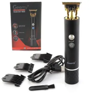 Машинка для стрижки Geemy GM 6605 с насадками / Триммер для бороды / Мужской триммер / Триммер для волос