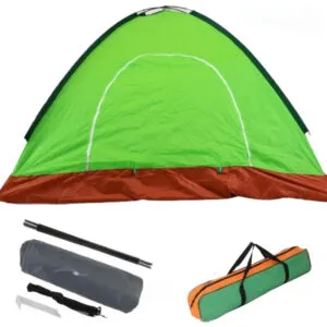 Палатка кемпинговая 4-х местная 200х200 см, цвет Рандом / Тент для отдыха и походов / Туристическая Палатка