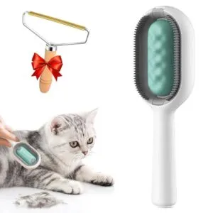 Щетка для вычесывания LY-364 + Подарок Щетка бритва для удаления катышек и шерсти  / Расческа для шерсти
