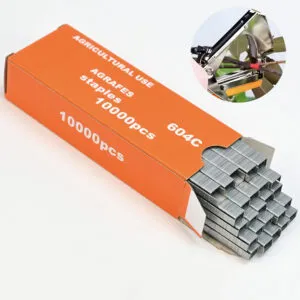 Скобы для садового степлера 6х4 мм (10000шт) 604С / Скобы для подвязки растений / Садовые скобы для тапенера