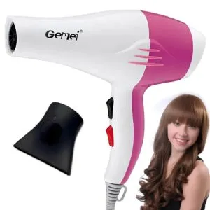 Фен для волос 1300Вт, с концентратором, от сети, Gemei GM-1702 / Фен профессиональный / Фен с концентратором
