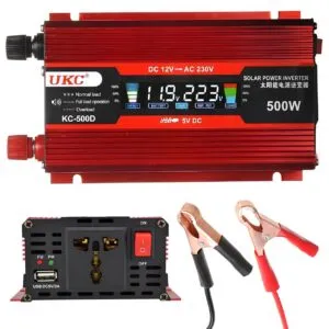 Преобразователь напряжения AC/DC KC-500D 500W + LCD 12V, UKC / Инвертор с дисплеем / Автомобильный инвертор