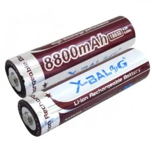 Набор 2шт Аккумулятор Li-ion, 18650 X-Balog 8800mAh 4,2V / Аккумуляторная батарейка