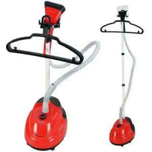 Вертикальный пароочиститель для одежды (2000 Вт) MS 5353 , Красный / Ручной отпариватель со стойкой