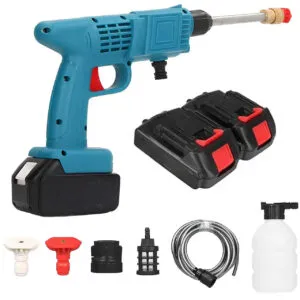 Аккумуляторная мойка высокого давления 21V, с 2 аккумуляторами / Минимойка для авто / Мойка автомобильная