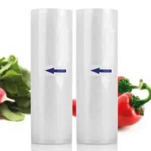 Комплект 2шт Пакеты для вакууматора 5 м*25см / Вакуумные рулонные пакеты для хранения еды