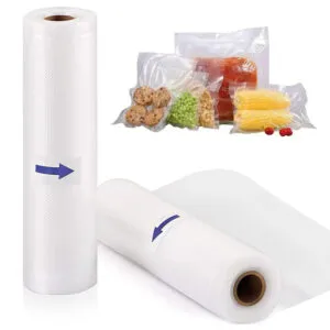 Комплект 2 шт Вакуумные пакеты для пищи 5 м х 20 см / Вакуумные пакеты для вакууматора / Пакеты вакуумные
