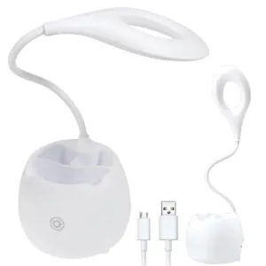 Настольная LED лампа в виде кольца, ТО-00124 / Ночник с подставкой для телефона / Светодиодный светильник