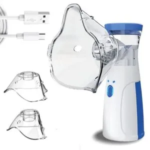 Портативный небулайзер с 2 масками от USB, LY-565 / Ингалятор небулайзер от кашля / Ручной ингалятор для детей