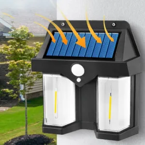 Фонарь на солнечной батарее с датчиком движения Solar Wall Lamp CB-228 / Настенный светильник уличный