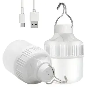 Комплект 2шт Кемпинговая лампа с крючком 5 Вт, от USB, Solar BL HY-701 / Аккумуляторный фонарь для кемпинга