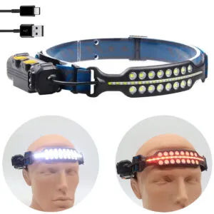 Фонарь налобный BL-W690-2 с датчиком движения, Type-C / Аккумуляторный LED фонарик с сенсорным управлением