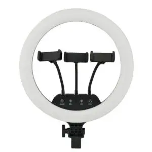 Кольцевая светодиодная LED лампа, 36см, пульт, 3 крепления, LS-360 / Профессиональная кольцевая LED лампа