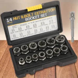 Набор экстракторов 14шт, Nut Extracto / Набор головок для обломанных болтов / Головки для сорванных граней