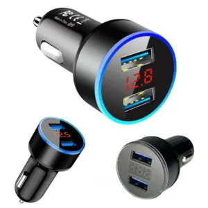 Адаптер с индикатором напряжения CAR USB HC6 / Автомобильное зарядное устройство