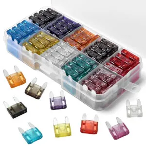 Набор автомобильных предохранителей мини размера, в кейсе 2-35А, 120шт / Комплект предохранителей в авто