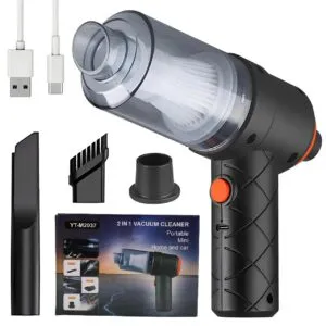Автомобильный пылесос 2в1 (120Вт) + 3 насадки, YT-M2037 / Пылесос ручной для авто / Автопылесос