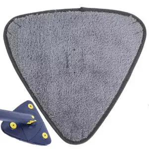 Треугольная насадка для швабры из микрофибры 26х23см, 1 шт / Запаска на швабру / Сменная насадка для швабры