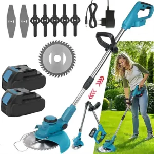Аккумуляторная газонокосилка + 2 АКБ 36V, Lawn mower / Электротриммер / Триммер для травы / Электрокоса