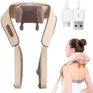 Роликовый массажер для шеи и спины, от USB, MASSAGER XL-653 / Массажер с ударным механизмом / Электромассажер