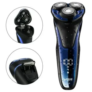 Аккумуляторная электробритва с дисплеем VGR V-306 / Мужской триммер бритва для лица