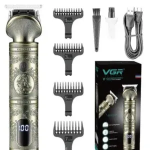 Машинка с дисплеем 4в1, USB, VGR V-962 для стрижки волос / Аккумуляторный триммер для бороды и усов