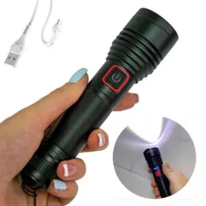 Ручной мощный фонарь аккумуляторный USB, 15 Вт, X-Balog BL-P02-P50 / Тактический LED-фонарик