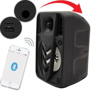 Колонка мини-чемодан, Bluetooth со светомузыкой ESS-105 FS / Портативная акустика / Блютуз колонака