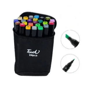 Набор двухсторонних скетч маркеров для рисования 24 шт / Набор маркеров для рисования