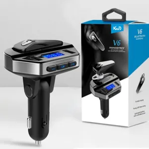 Автомобільний FM модулятор с USB и Bluetooth, HER8 + Подарок Гарнитура / Трансмиттер MP3