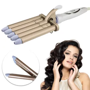 Плойка для завивки волос пять волн Geemy GM 2932 / Керамическая пятиволновая плойка / Щипцы для локонов