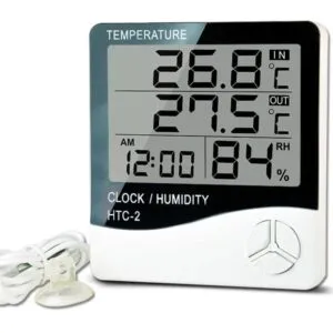 Цифровой термометр гигрометр ART 2786 / Электронные часы / Термометр с выносным датчиком температуры