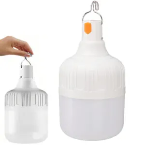 Лампа аккумуляторная 10W, с USB-зарядкой и крючком / LED лампочка на аккумуляторе / Подвесной светильник