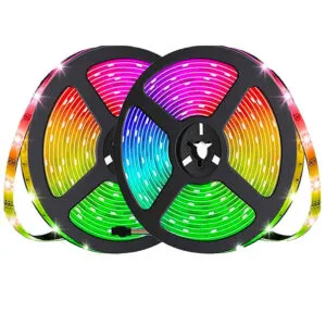 Комплект 2 шт Светодиодная LED лента 5050, 2м + Пульт / Влагозащищенная лента для подсветки телевизора