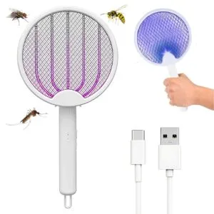 Электрическая ракетка-мухобойка с УФ лампой, 3000В, LY-474 / Ловушка для комаров / Электромухобойка