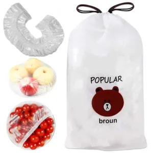 Полиэтиленовые пакеты на резинке, 100 шт Freshness storage bag / Пищевые пакеты / Пакеты крышки для еды