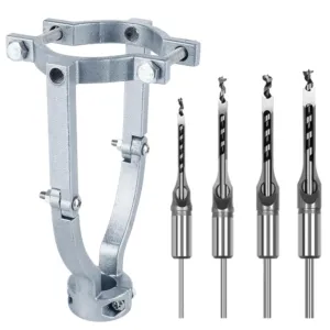 Сверло для квадратных отверстий 4шт (6,4/8/10/12,7мм) + держатель / Квадратные сверла / Сверла по дереву