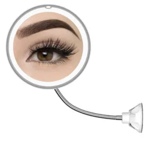 Зеркало для макияжа ULTRA FLEXIBLE MIRROR с LED подсветкой, 10-ти кратным увеличением / Зеркало для бритья