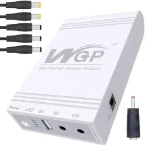 Источник бесперебойного питания для роутера 10400mAh, DC 5V/9V/12V, WGP103 / Повербанк для роутера / Мини УПС